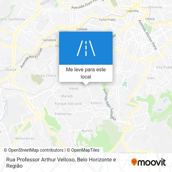 Rua Professor Arthur Velloso mapa