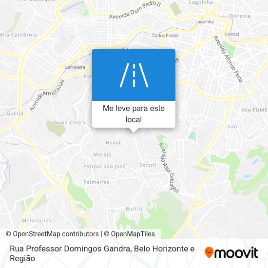 Rua Professor Domingos Gandra mapa