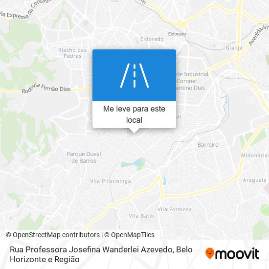 Rua Professora Josefina Wanderlei Azevedo mapa