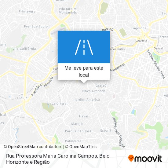 Rua Professora Maria Carolina Campos mapa