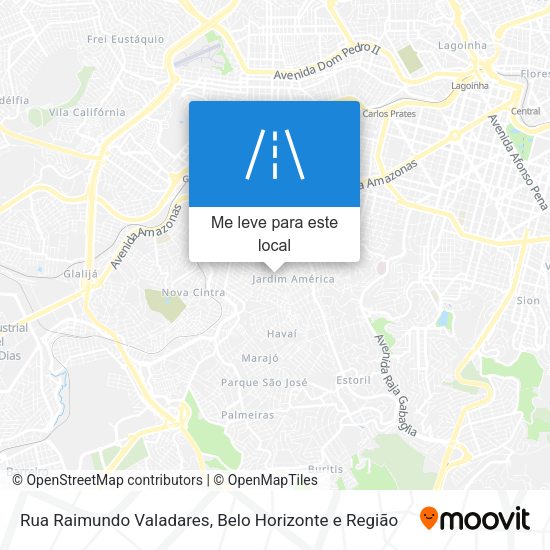 Rua Raimundo Valadares mapa