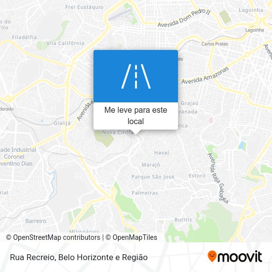 Rua Recreio mapa