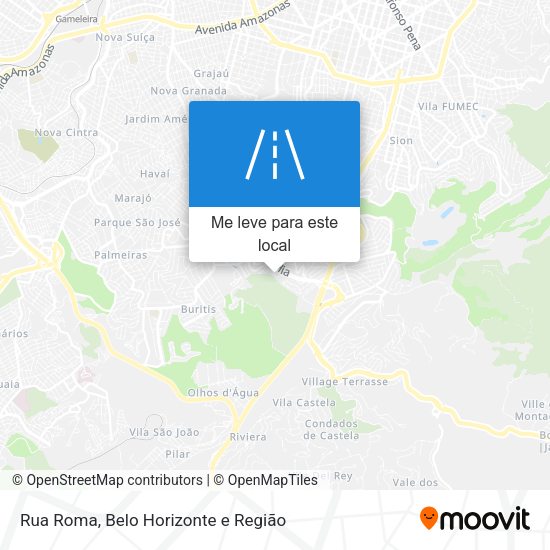 Rua Roma mapa