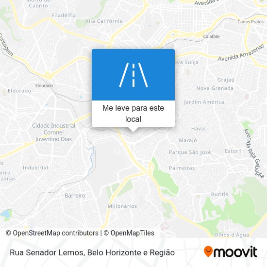 Rua Senador Lemos mapa