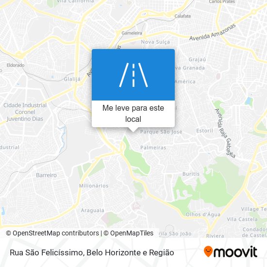 Rua São Felicíssimo mapa