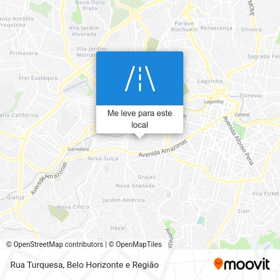 Rua Turquesa mapa