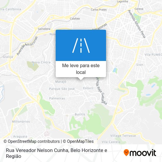 Rua Vereador Nelson Cunha mapa
