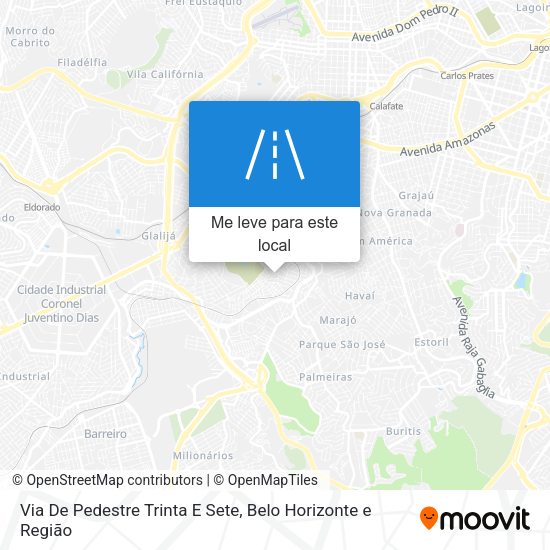 Via De Pedestre Trinta E Sete mapa