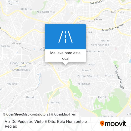 Via De Pedestre Vinte E Oito mapa