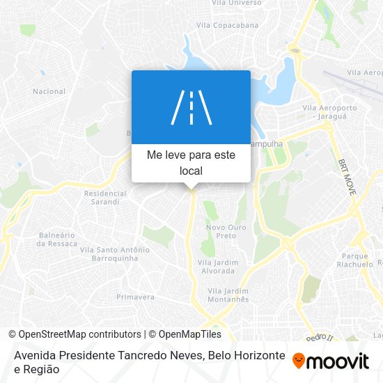 Avenida Presidente Tancredo Neves mapa