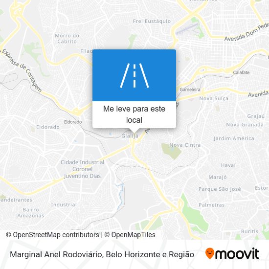 Marginal Anel Rodoviário mapa