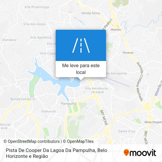 Pista De Cooper Da Lagoa Da Pampulha mapa