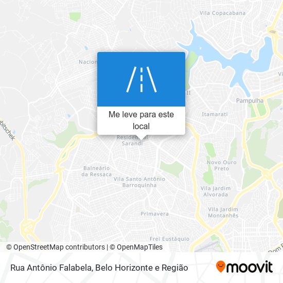 Rua Antônio Falabela mapa