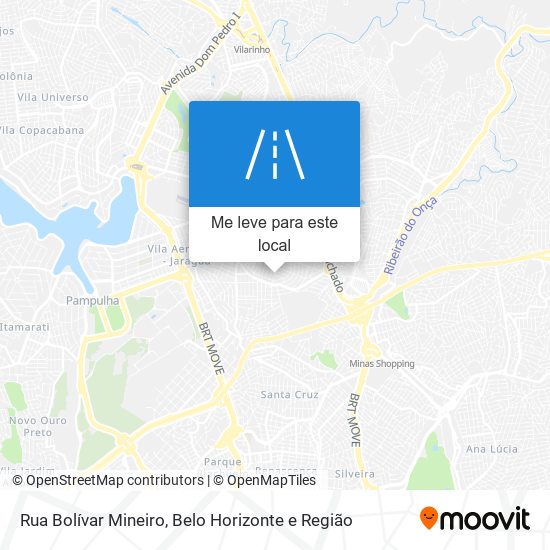 Rua Bolívar Mineiro mapa