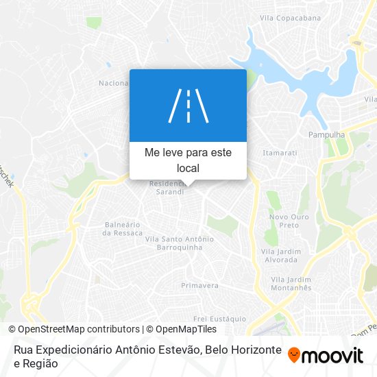 Rua Expedicionário Antônio Estevão mapa