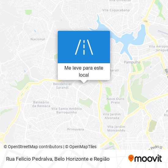 Rua Felício Pedralva mapa