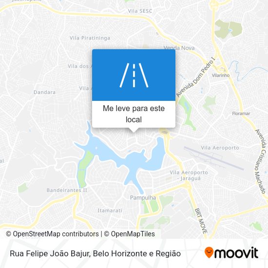 Rua Felipe João Bajur mapa