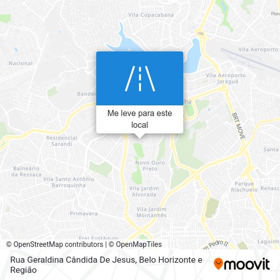 Rua Geraldina Cândida De Jesus mapa
