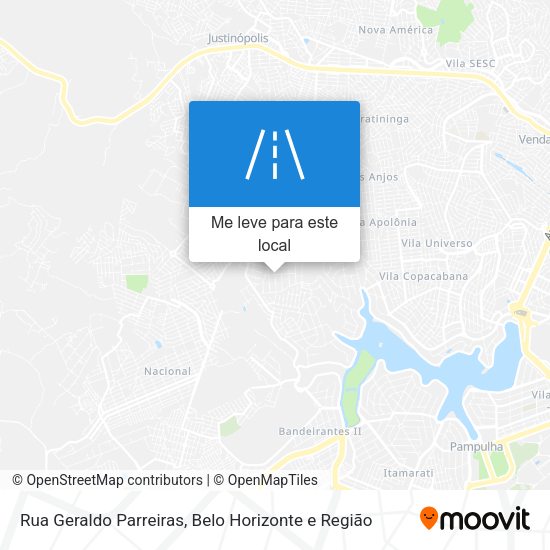 Rua Geraldo Parreiras mapa