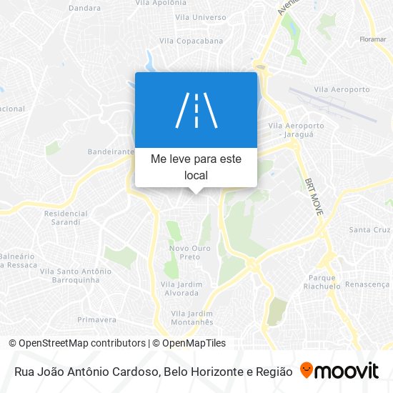 Rua João Antônio Cardoso mapa