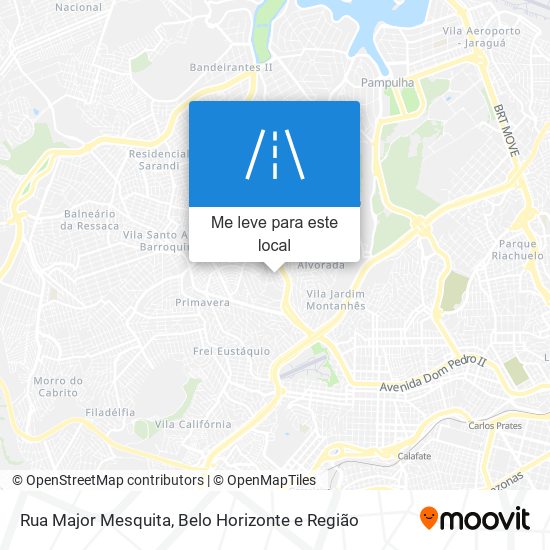 Rua Major Mesquita mapa