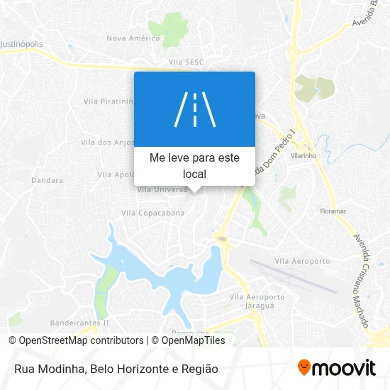 Rua Modinha mapa