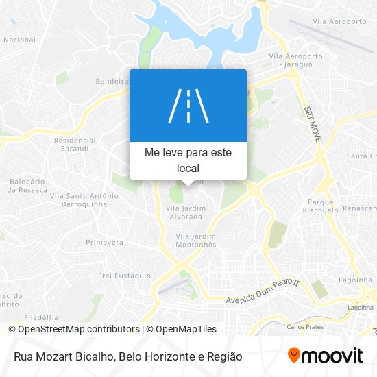 Rua Mozart Bicalho mapa