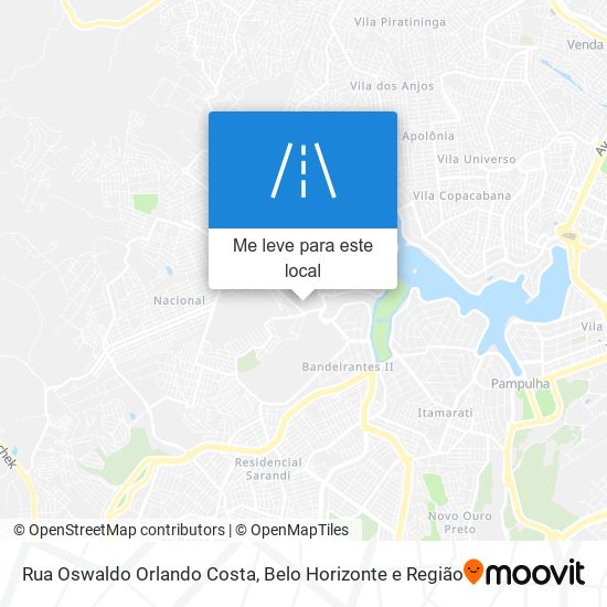 Rua Oswaldo Orlando Costa mapa