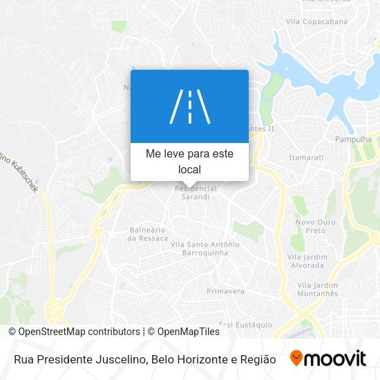 Rua Presidente Juscelino mapa