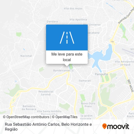 Rua Sebastião Antônio Carlos mapa