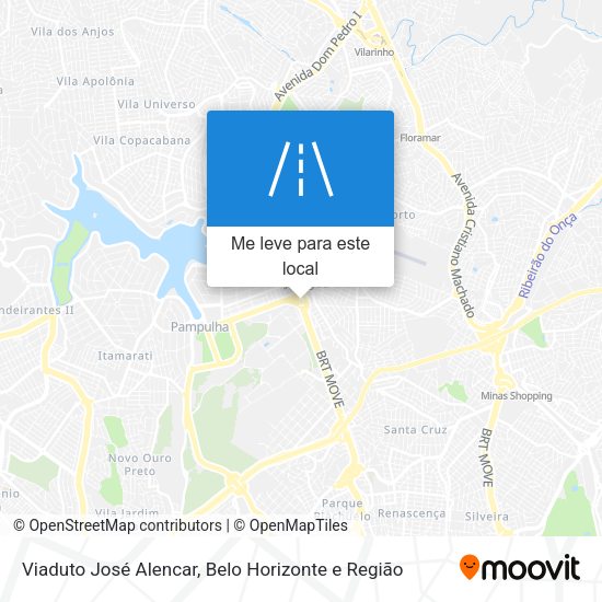 Viaduto José Alencar mapa
