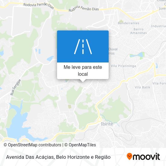 Avenida Das Acáçias mapa
