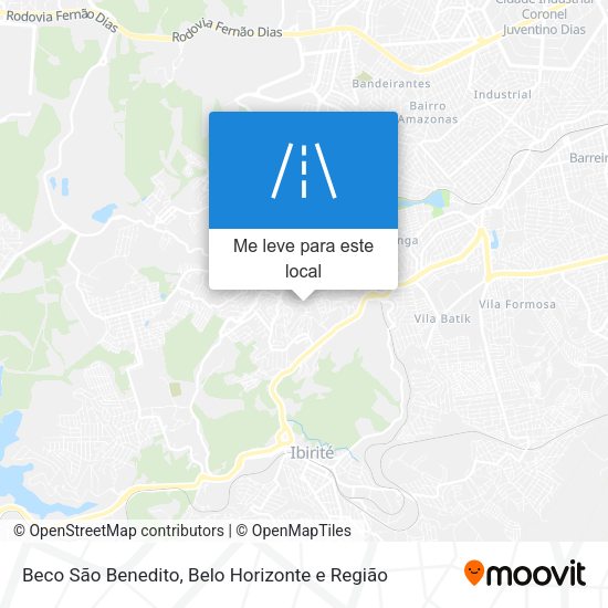 Beco São Benedito mapa