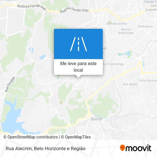 Rua Alecrim mapa