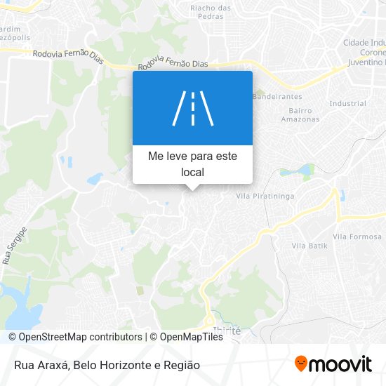 Rua Araxá mapa