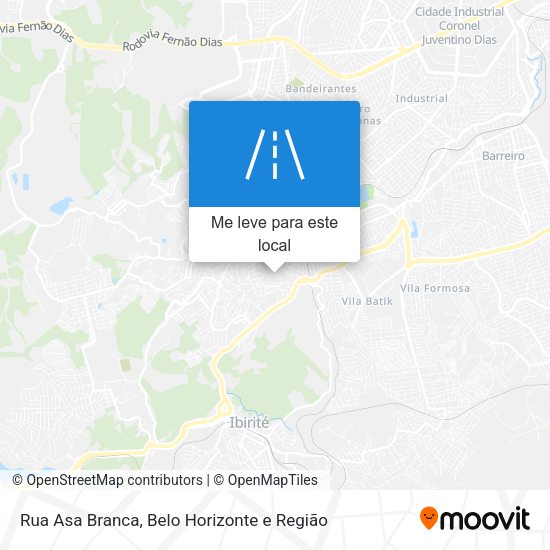 Rua Asa Branca mapa