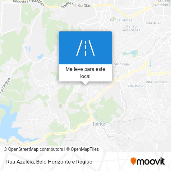 Rua Azaléia mapa
