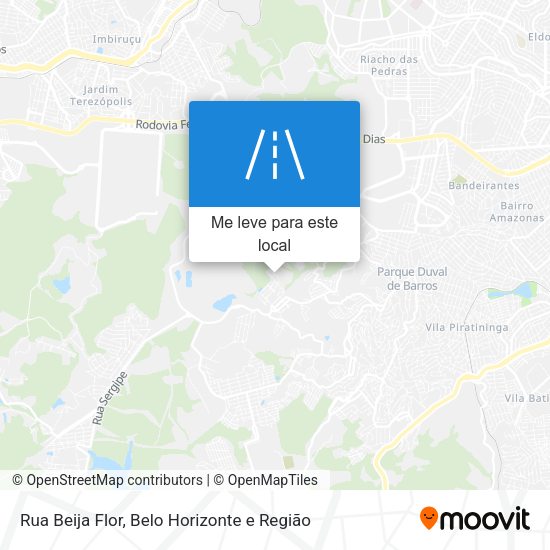 Rua Beija Flor mapa