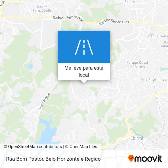 Rua Bom Pastor mapa