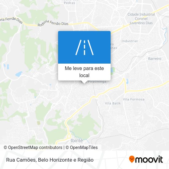 Rua Camões mapa