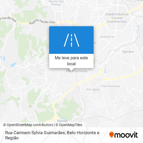 Rua Carmem Sylvia Guimarães mapa