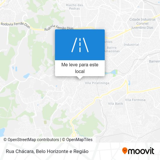 Rua Chácara mapa