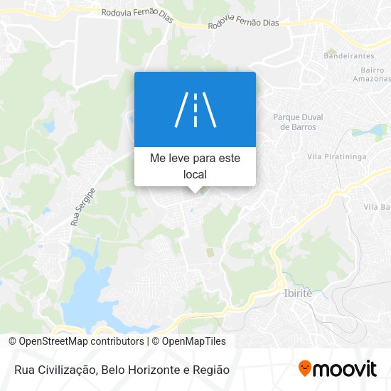 Rua Civilização mapa