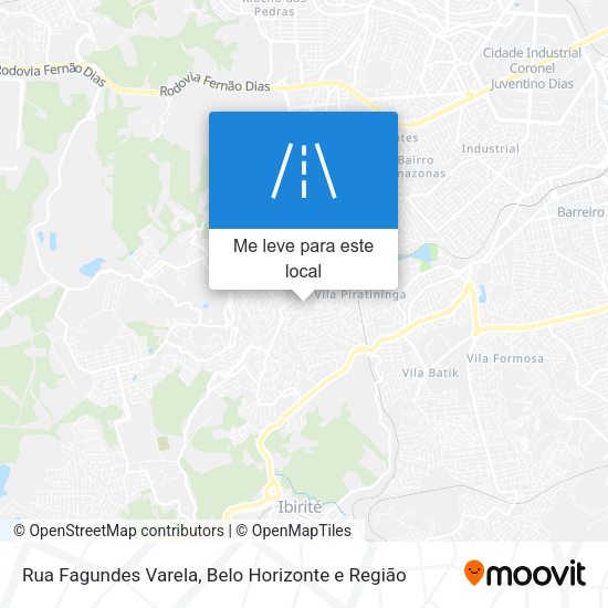 Rua Fagundes Varela mapa