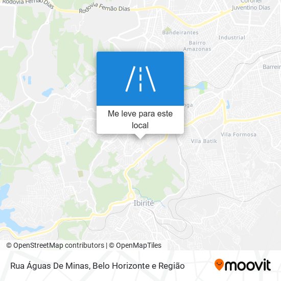 Rua Águas De Minas mapa