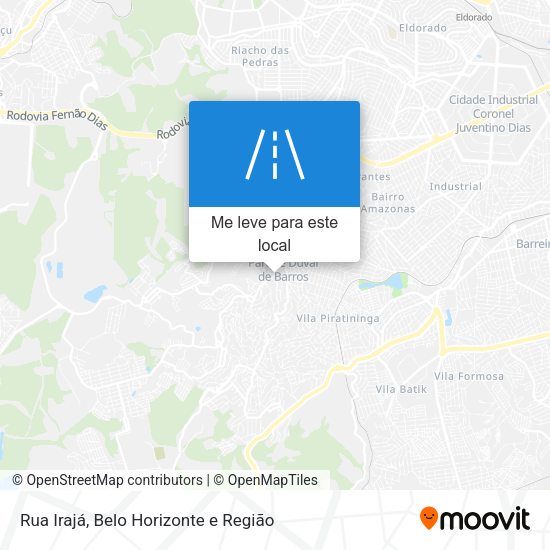 Rua Irajá mapa