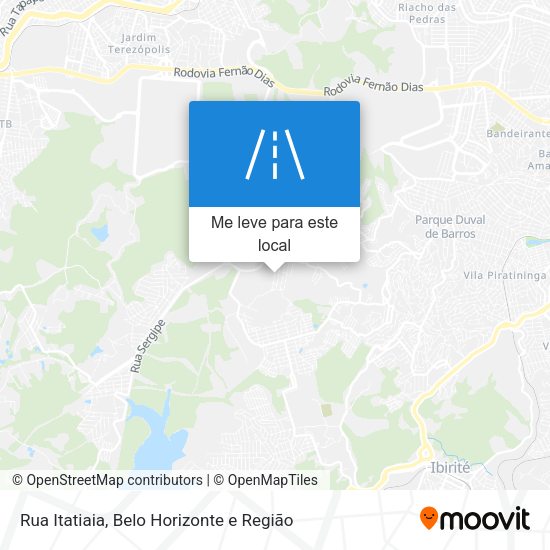 Rua Itatiaia mapa