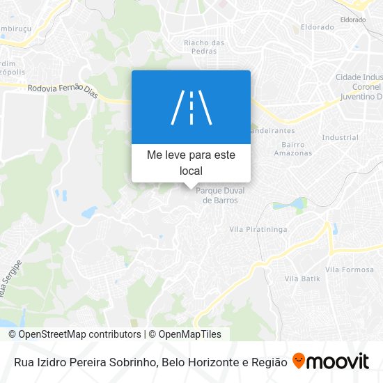 Rua Izidro Pereira Sobrinho mapa