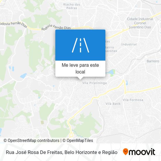 Rua José Rosa De Freitas mapa