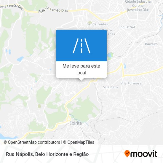 Rua Nápolis mapa